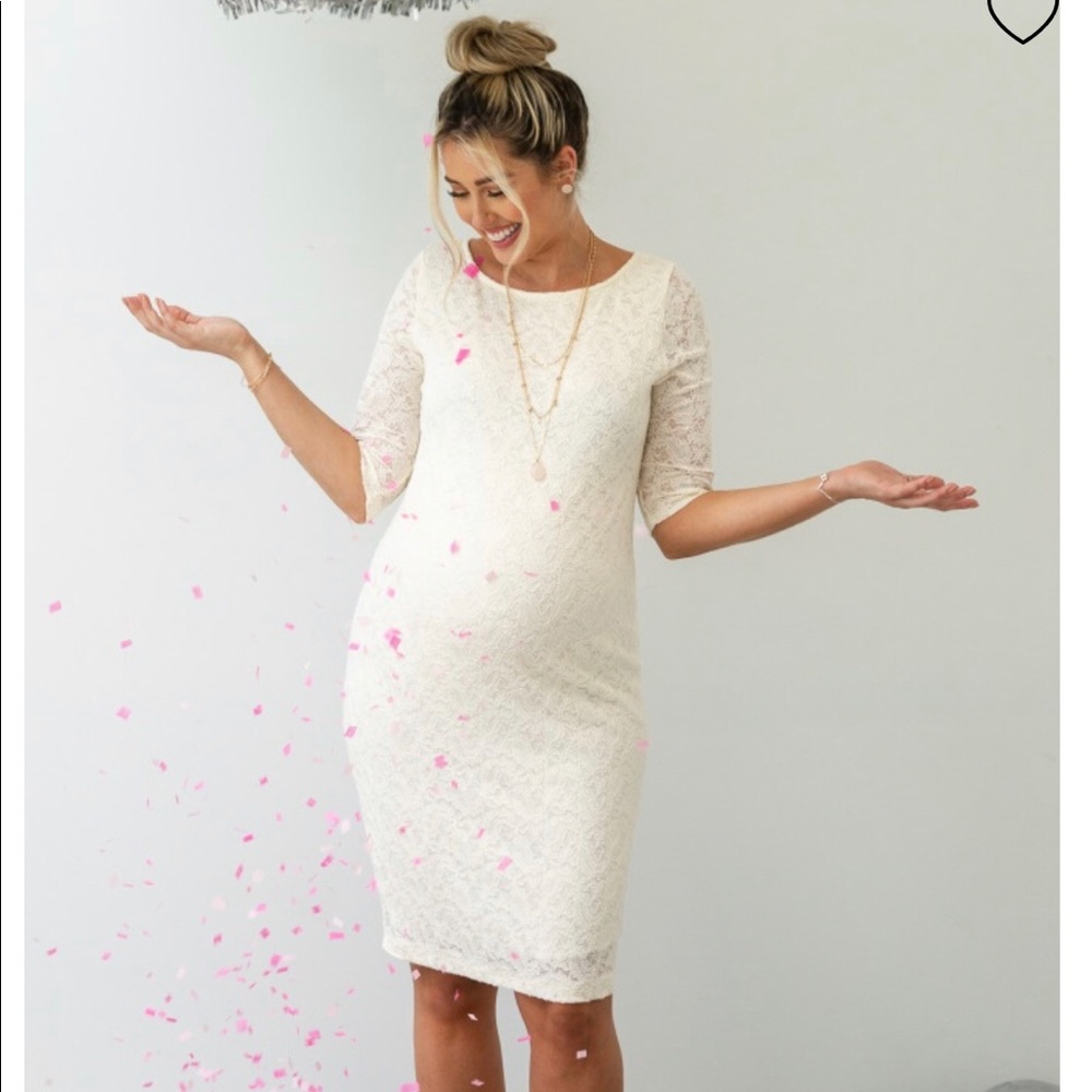 Ivory Lace Maternity Dress
